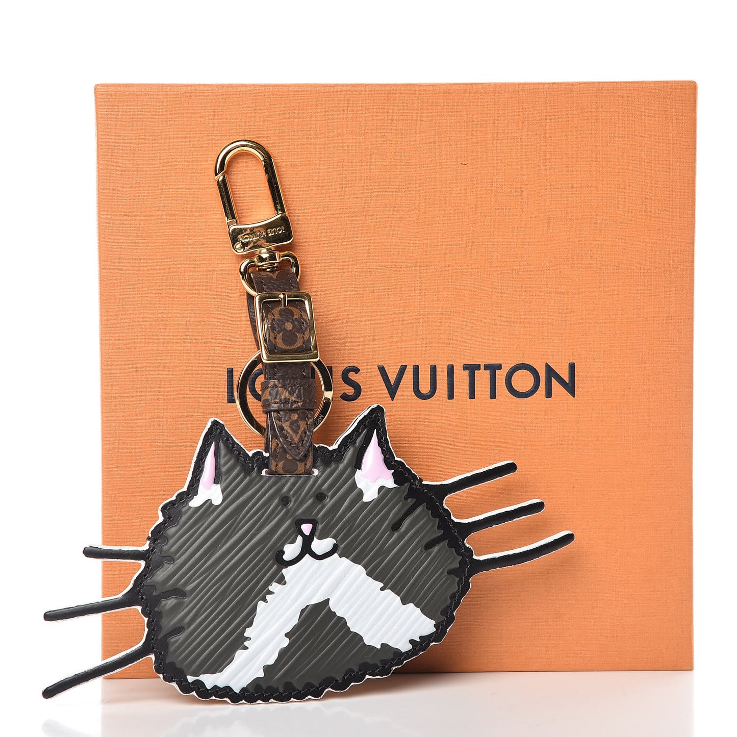 Epi Monogram Catogram Bag Charm Key Holder Gris