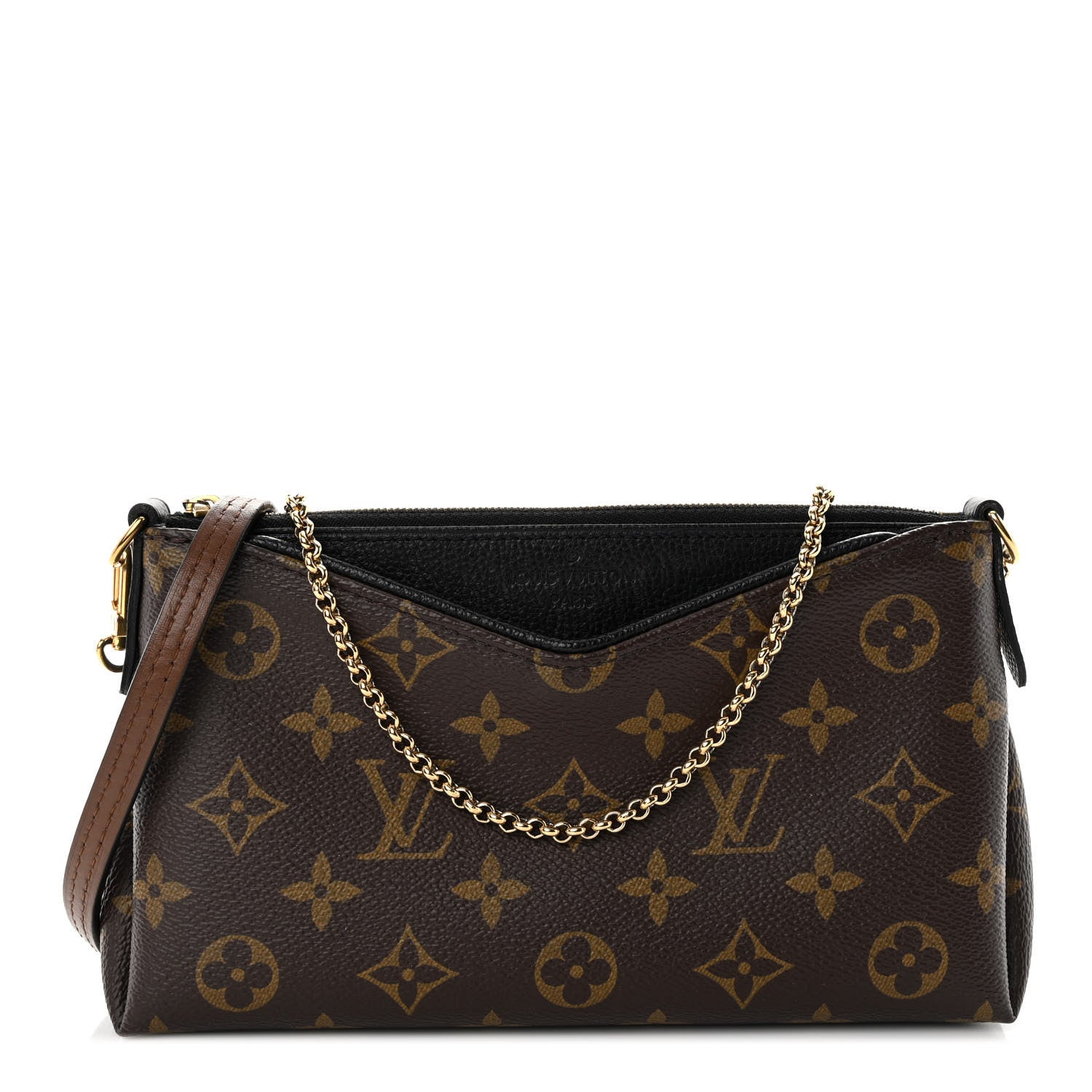 Louis Vuitton Monogram Pallas Clutch Black 1 of 9