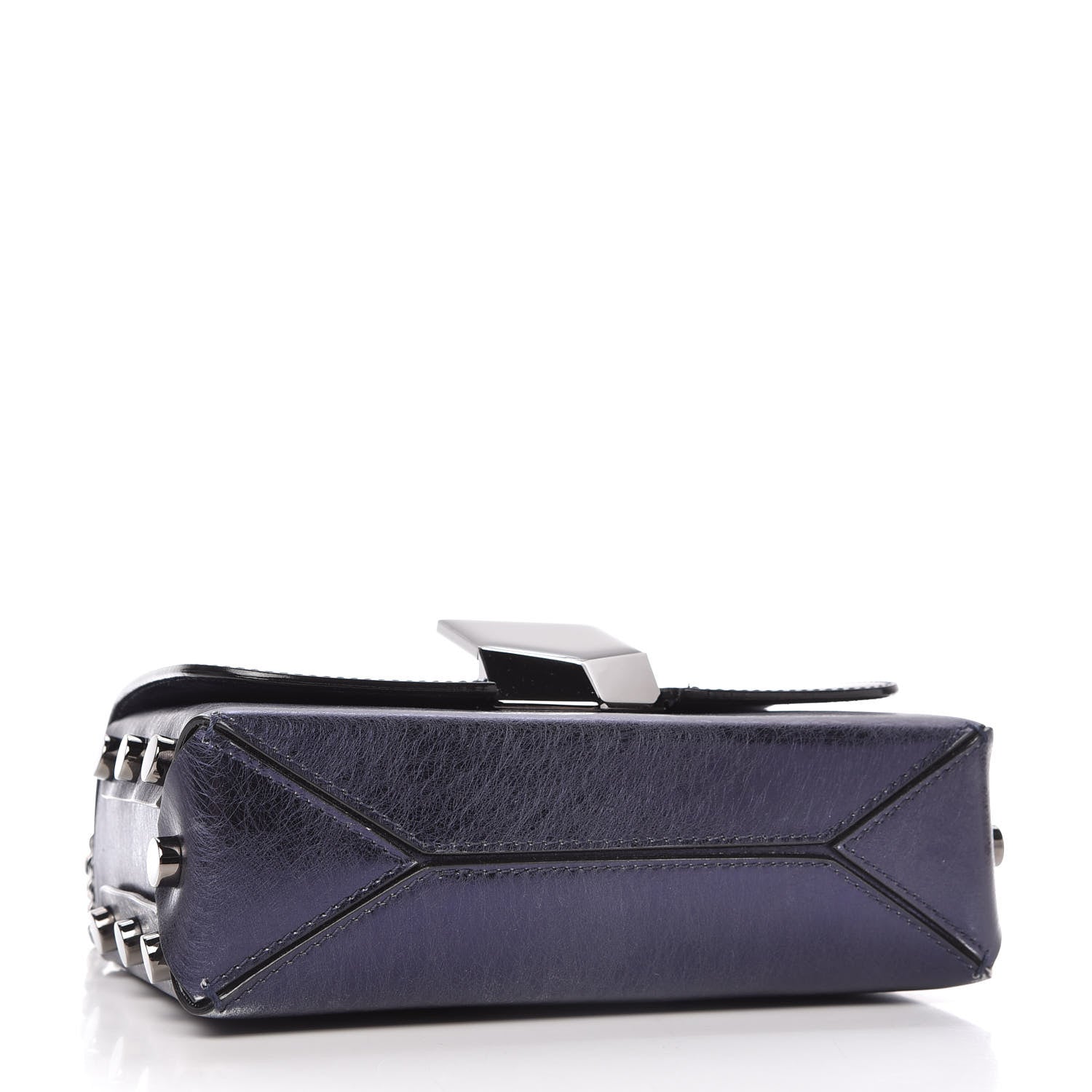 Jimmy Choo Metallic Calfskin Lockett Petite Shoulder Bag Purple 4 of 10