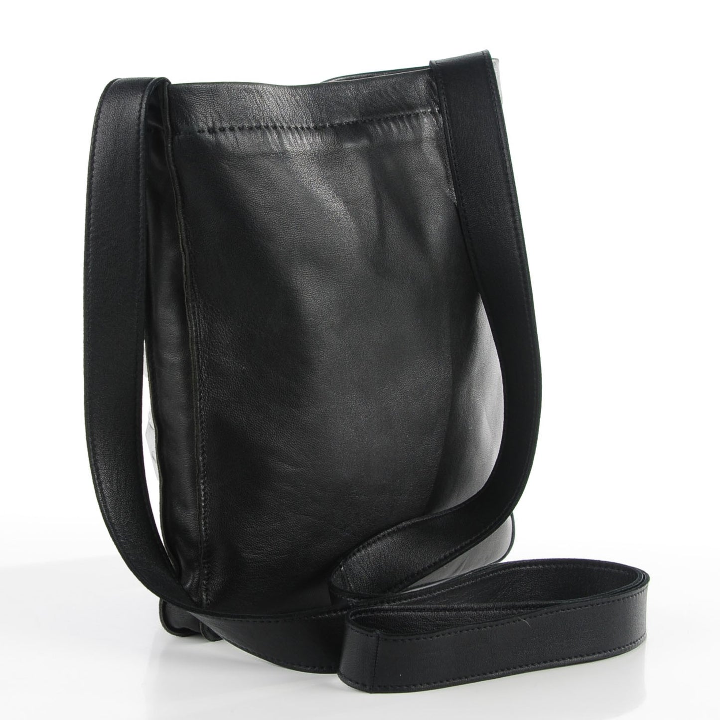 Lambskin Toudou Perfore Crossbody Black