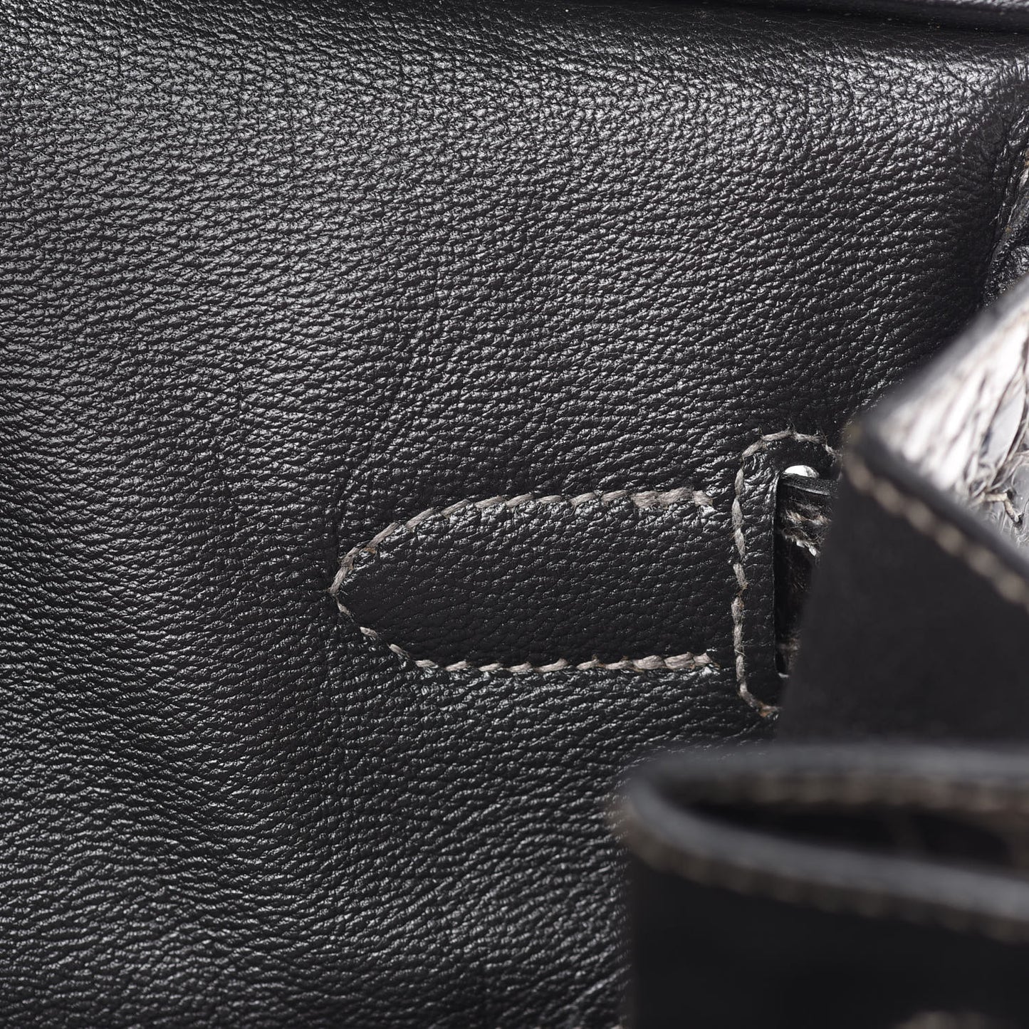Shiny Porosus Crocodile Birkin 40 Graphite