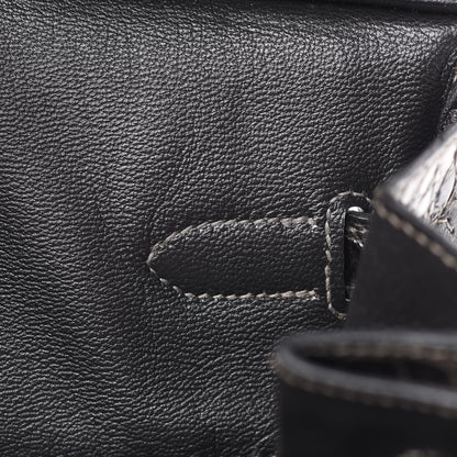 Hermes Shiny Porosus Crocodile Birkin 40 Graphite 19 of 45