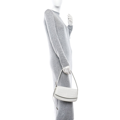 Balenciaga Shiny Calfskin Crocodile Embossed Ghost Sling Bag 2 of 8