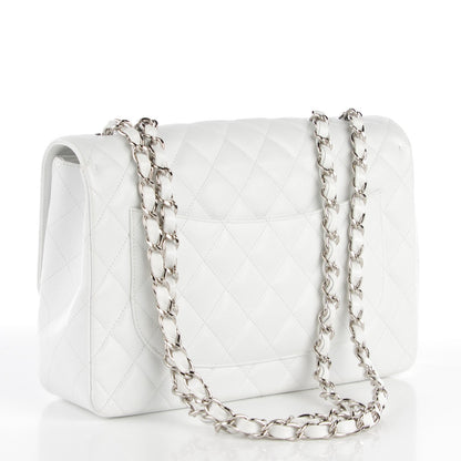 Chanel Caviar Quilted Jumbo Single Flap White 3 of 7