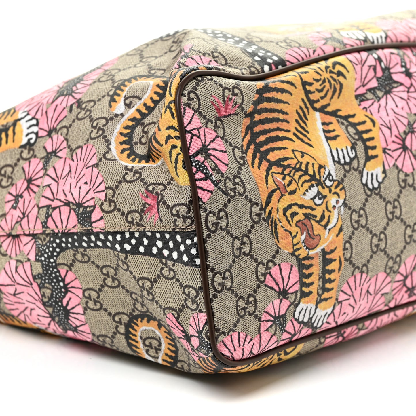 Soft GG Supreme Monogram Bengal Medium Crossbody Tote Beige Pink