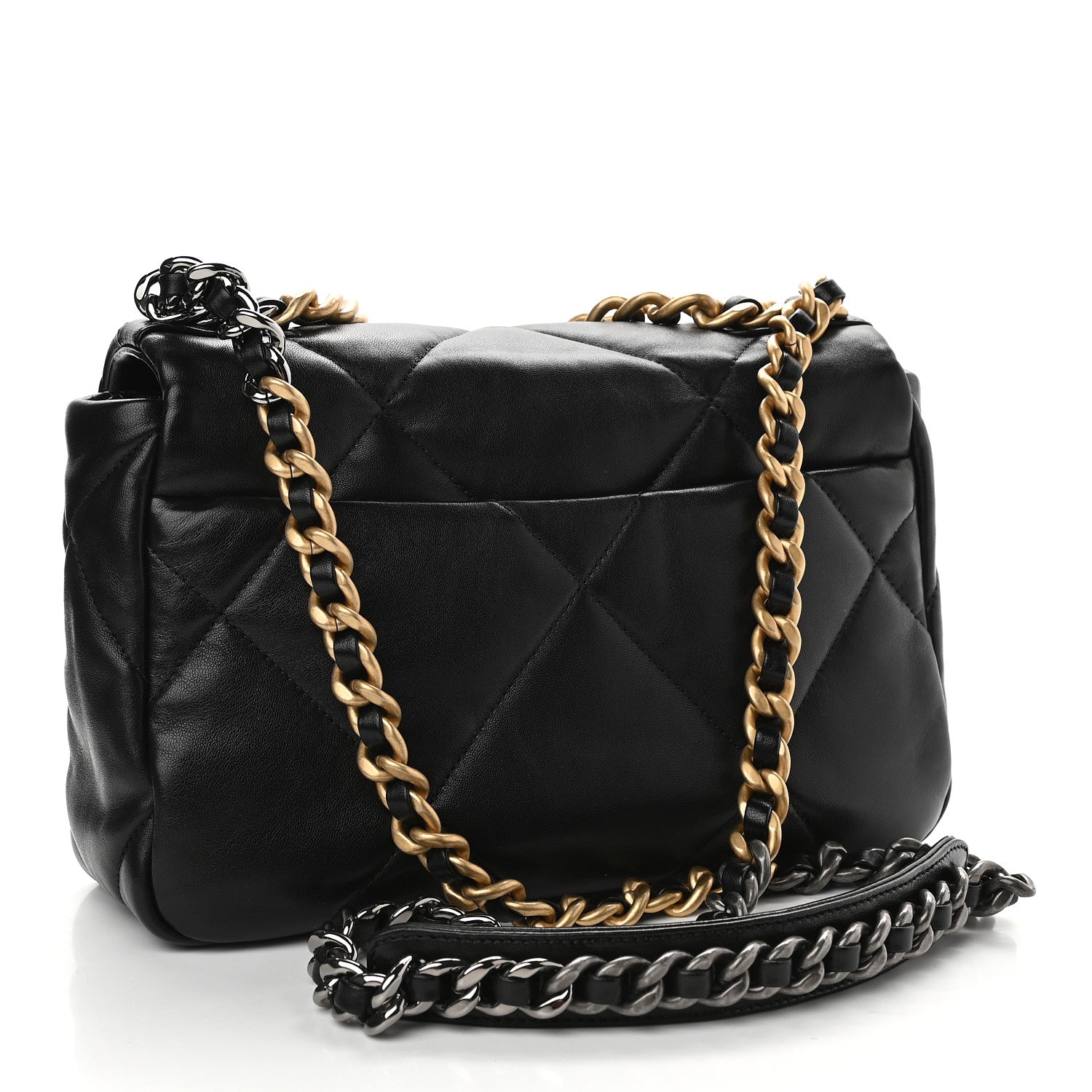 Chanel Lambskin Quilted Medium Chanel 19 Flap Black 2 of 9
