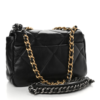 Chanel Lambskin Quilted Medium Chanel 19 Flap Black 2 of 9