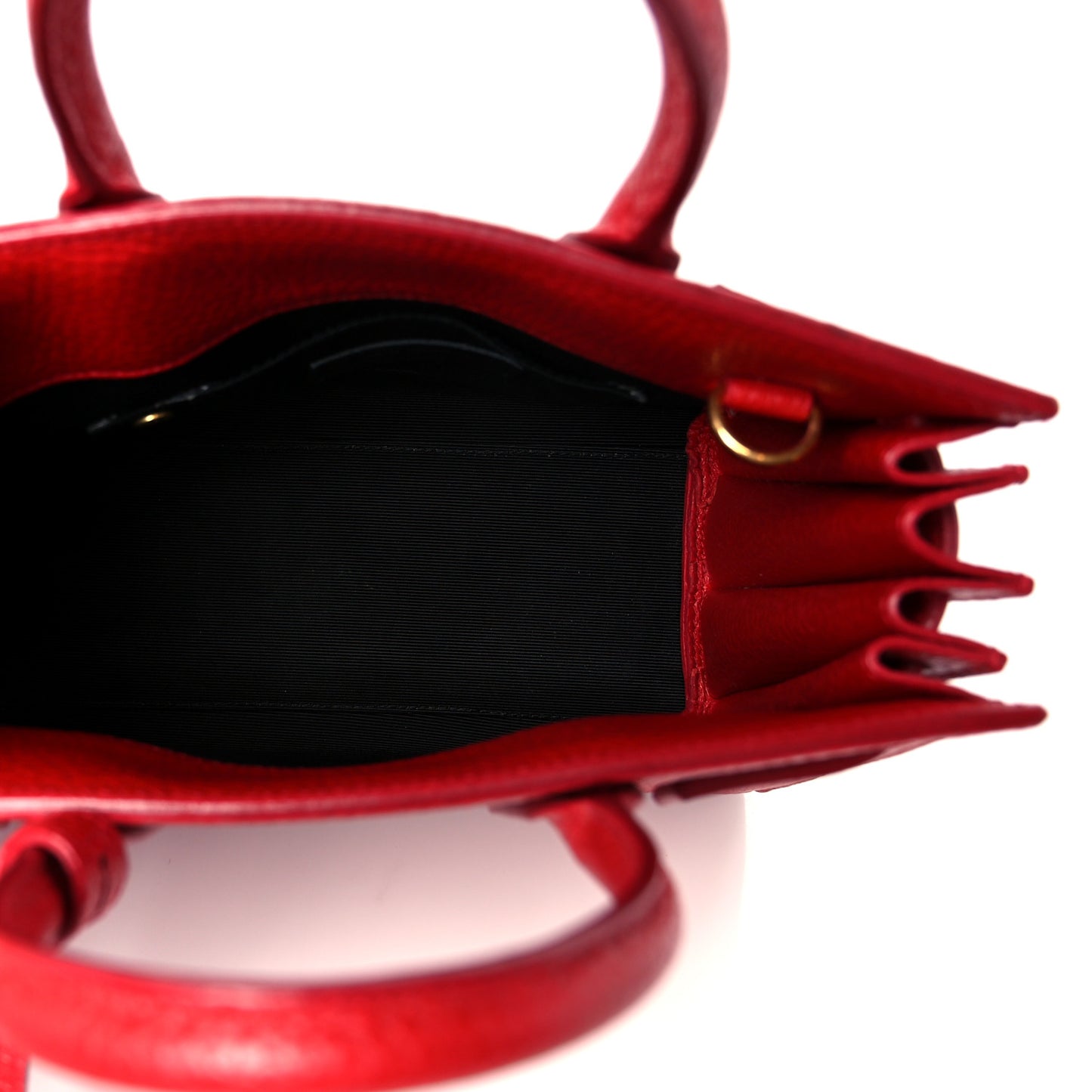 Grained Calfskin Nano Sac De Jour Souple Lipstick Red