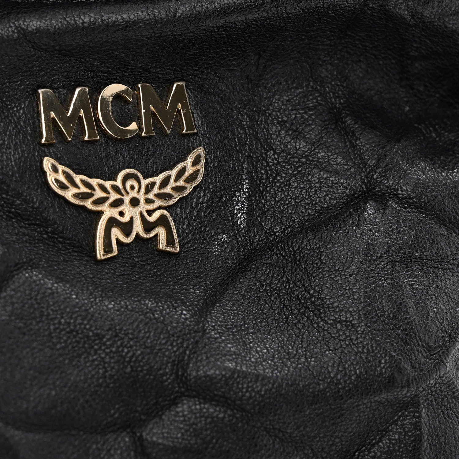 MCM Calfskin Chain Hobo Black 10 of 10