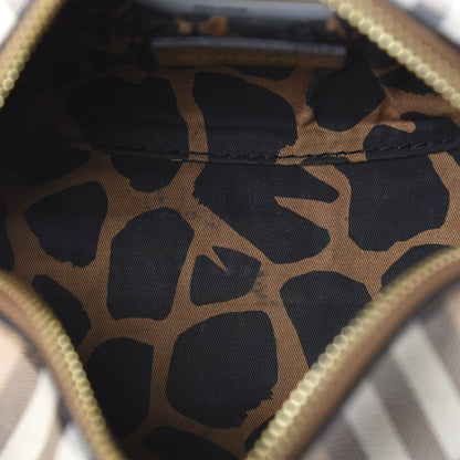 Burberry Haymarket Check Small Evelyn Cosmetic Pouch Natural 8 of 12