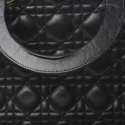 Christian Dior Lambskin Cannage Large Lady Dior Black 10 of 16