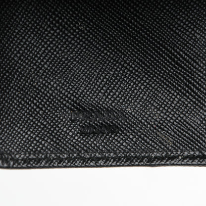 Prada Saffiano Metal Compact Wallet Black 6 of 7