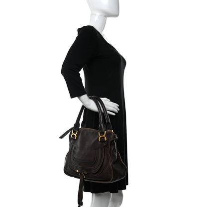 Chloe Calfskin Medium Marcie Satchel Truffle 2 of 14