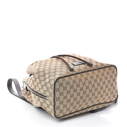 Gucci Monogram Dollar Calfskin O Drawstring Backpack Beige Ebony Testa di Moro Dark Chocolate 4 of 9