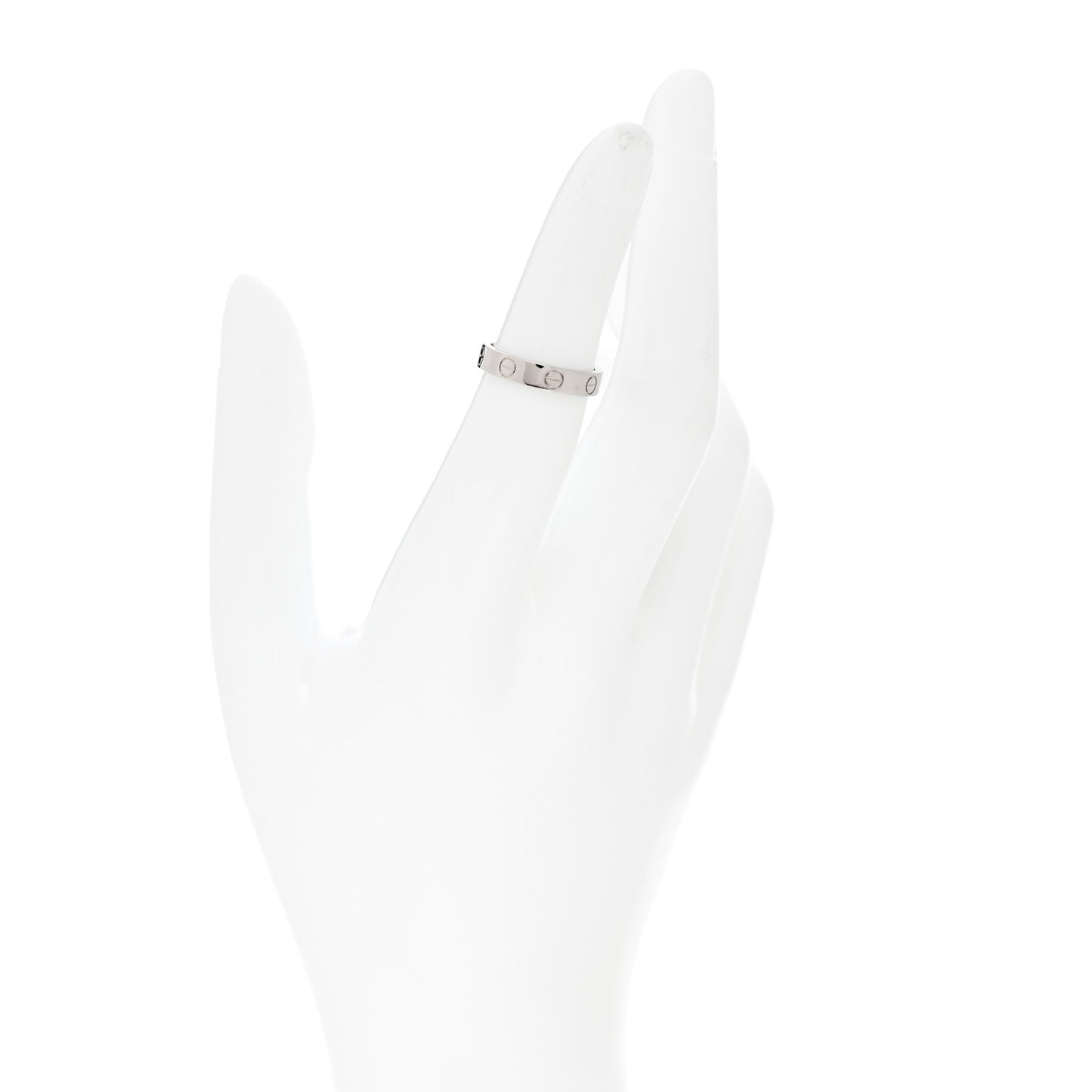 18K White Gold 3.5mm LOVE Wedding Band Ring 49 5