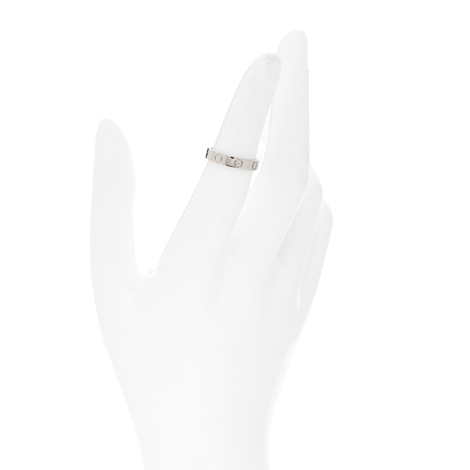 Cartier 18K White Gold 3.5mm LOVE Wedding Band Ring 49 5 2 of 5