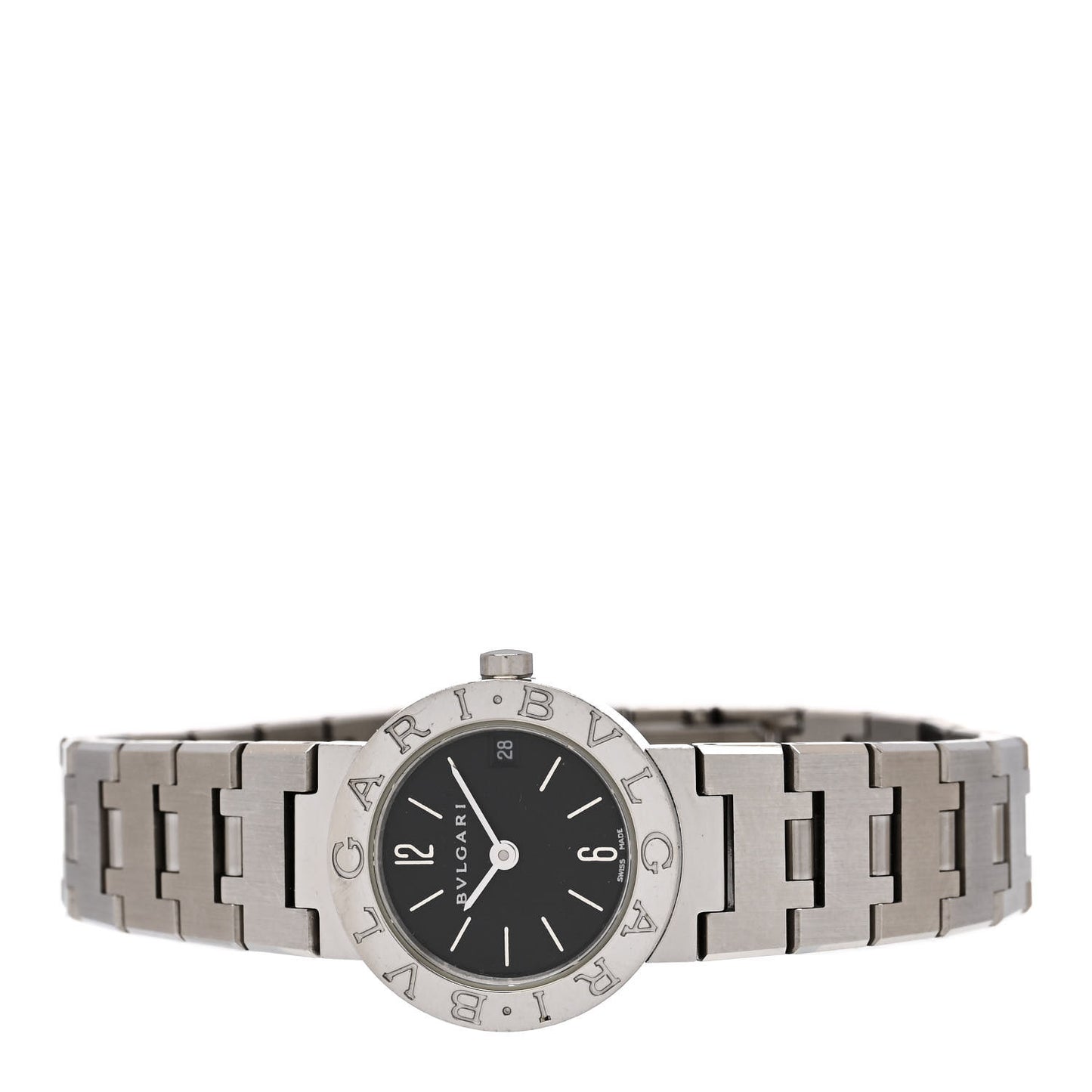 Stainless Steel 23mm Quartz Watch Black