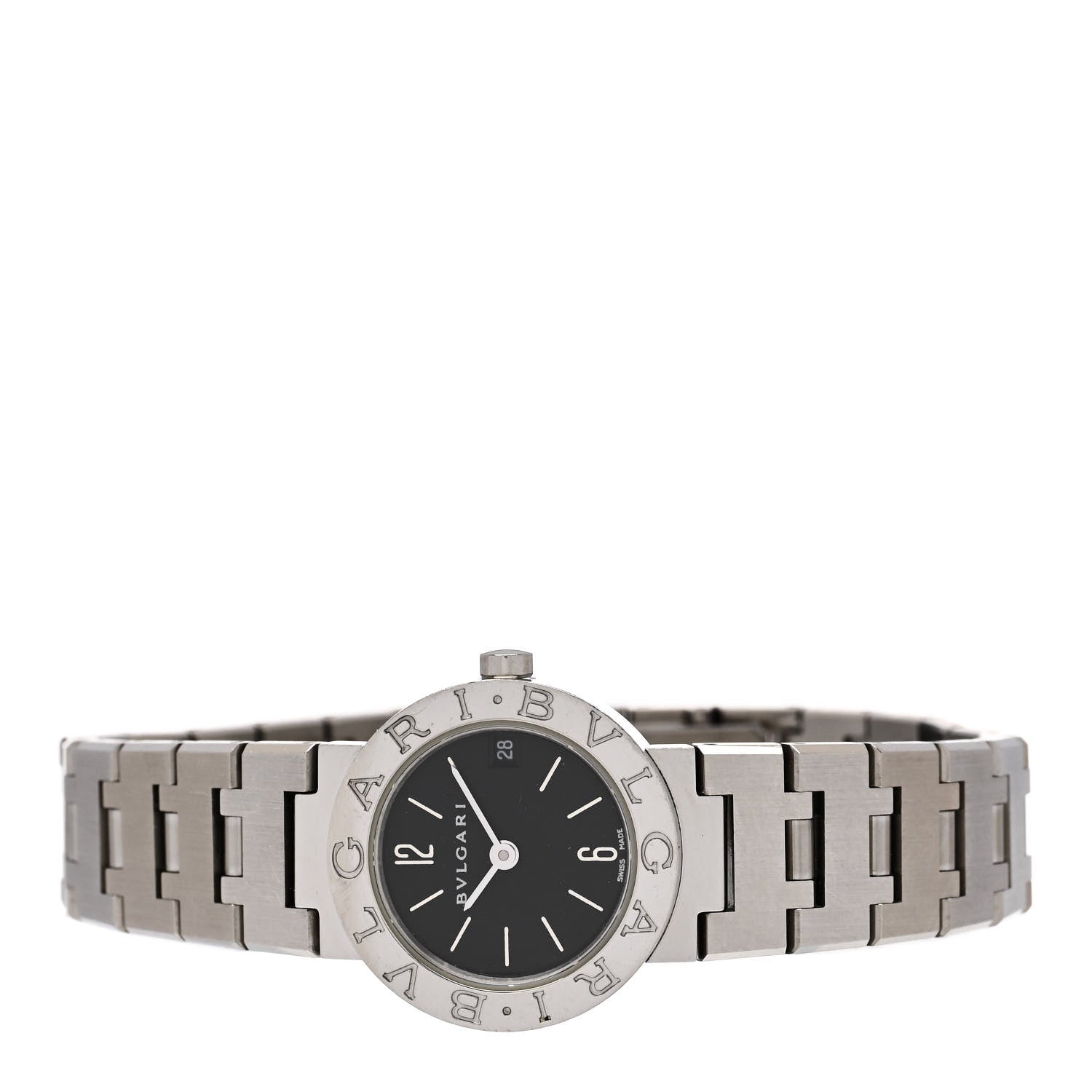 Bulgari Stainless Steel 23mm Quartz Watch Black 2 of 5
