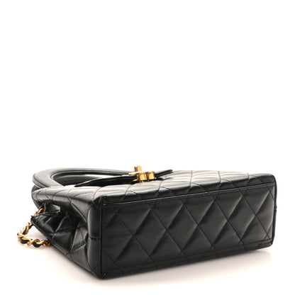 Chanel Shiny Aged Calfskin Quilted Nano Kelly Shopper Black 4 of 11
