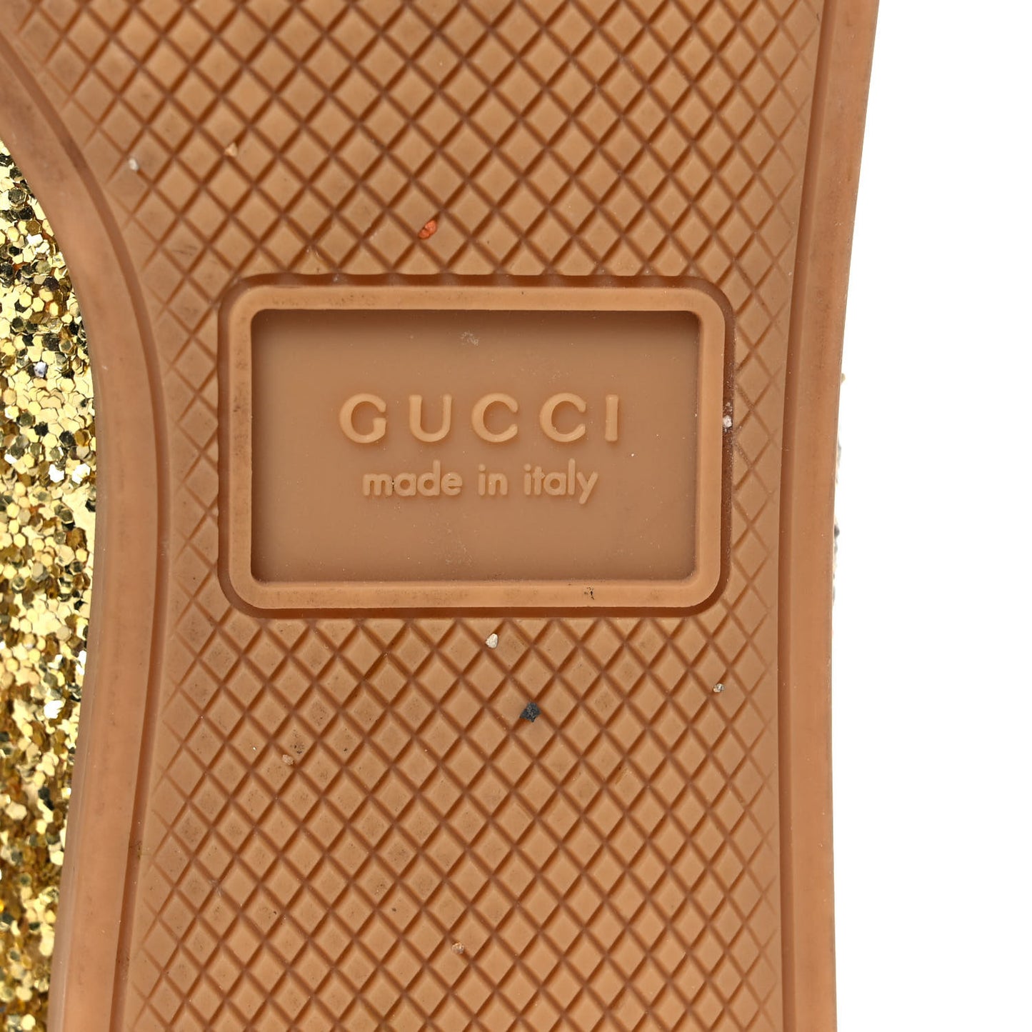 Glitter Fabric Pierced Heart Falacer Sneakers 35.5 Gold