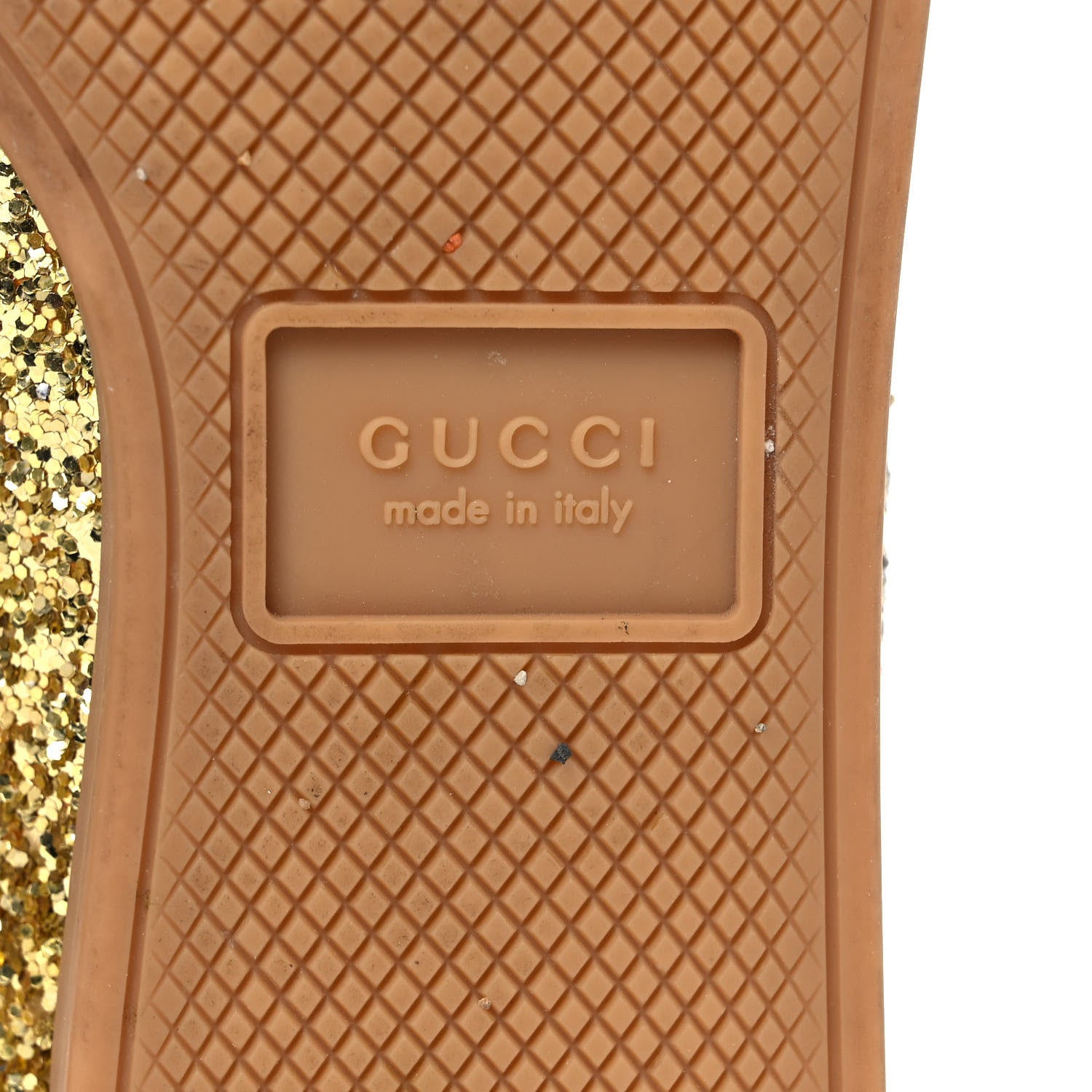 Gucci Glitter Fabric Pierced Heart Falacer Sneakers 35.5 Gold 7 of 9