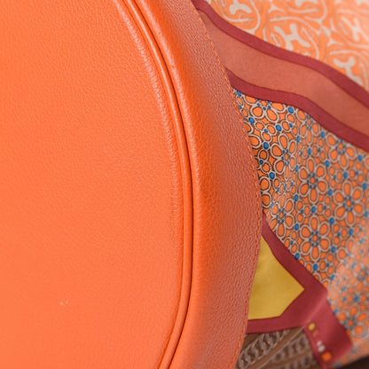 Hermes Silk Evercolor Carre en Cravates Soie Cool Flamingo Pink Deer Brown Orange 10 of 10