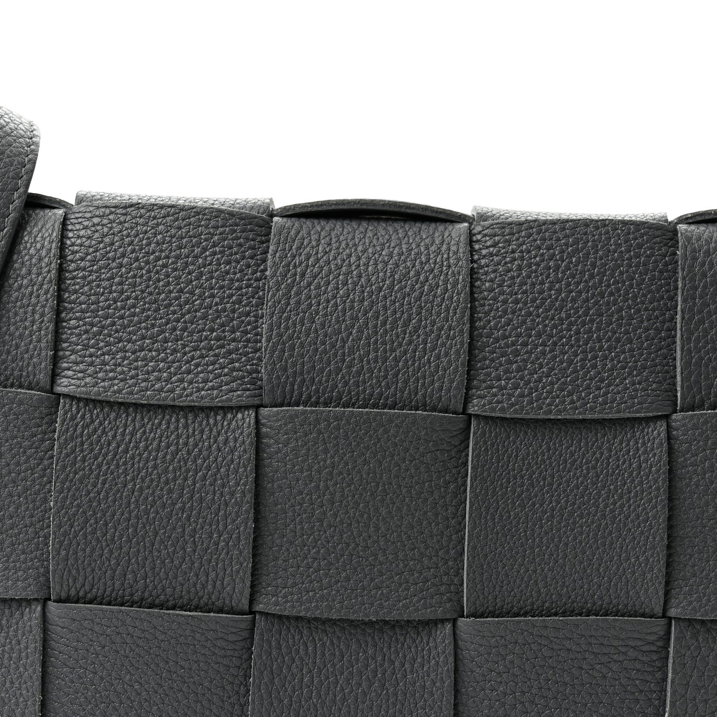 Grained Calfskin Maxi Intrecciato Cassette Crossbody Bag Thunder