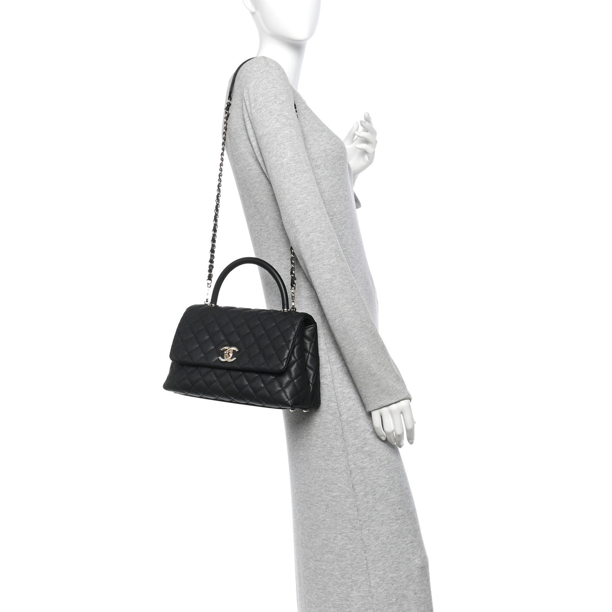 Chanel Caviar Quilted Small Coco Handle Flap Black 2 of 11