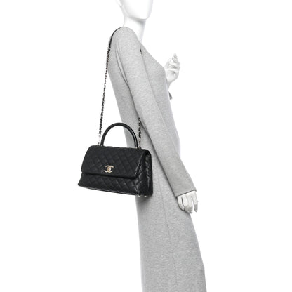 Chanel Caviar Quilted Small Coco Handle Flap Black 2 of 11