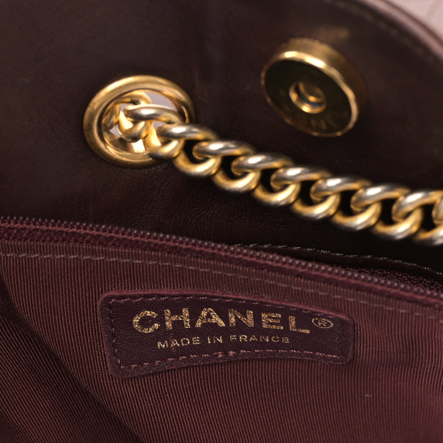Calfskin Quilted Small On My Shoulder Drawstring Bag Brown