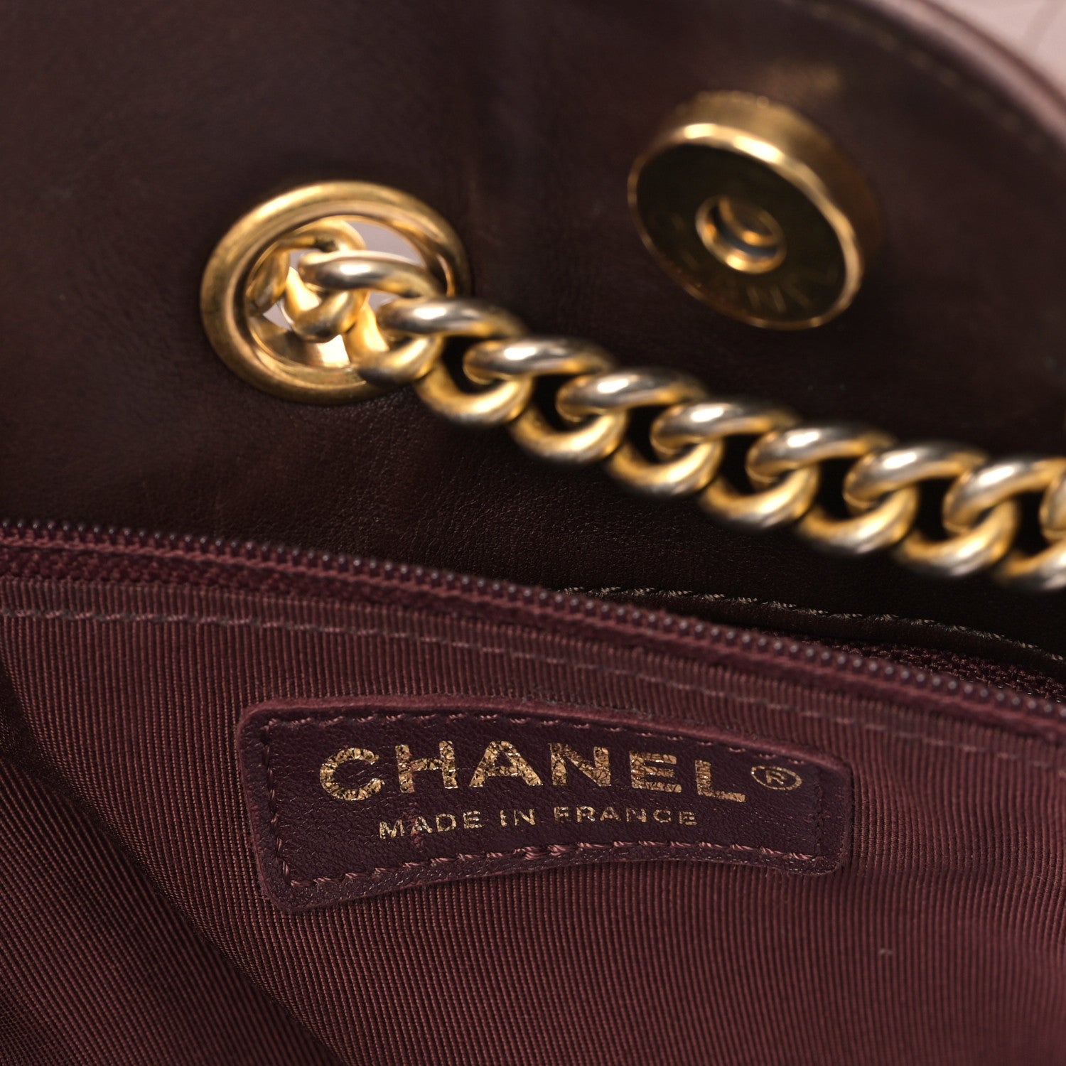 Chanel Calfskin Quilted Small On My Shoulder Drawstring Bag Brown 6 of 9