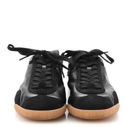 Chanel Calfskin Suede Sneakers 37.5 Black 3 of 10