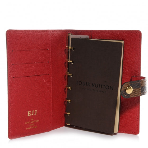 Damier Ebene Patch Small Ring Agenda Cover