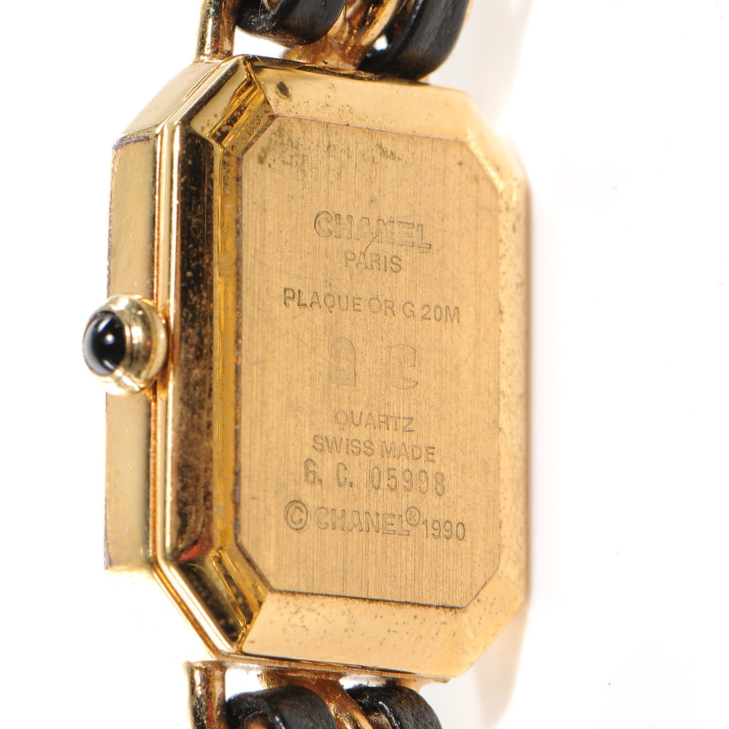 Stainless Steel Lambskin 20mm Chain Premiere Quartz Watch Gold M