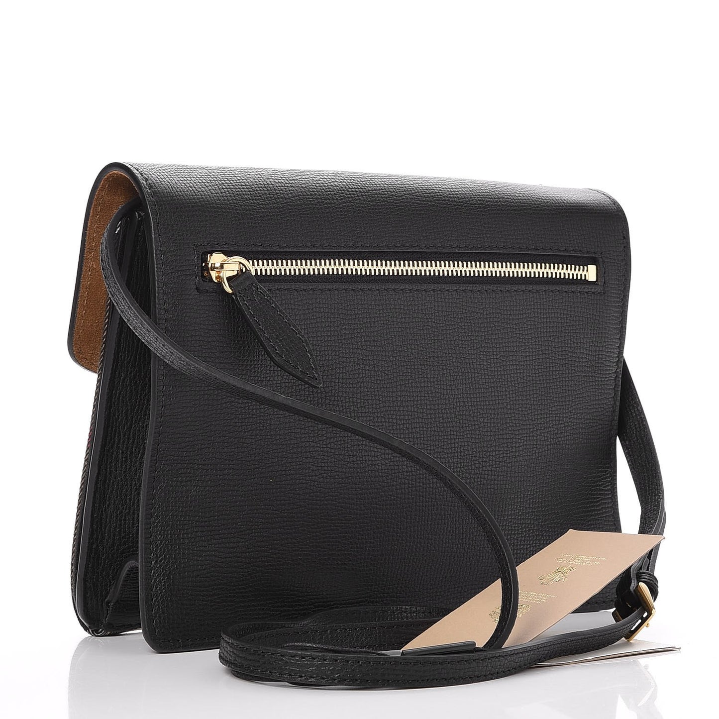 Derby Calfskin House Check Small Macken Crossbody Bag Black