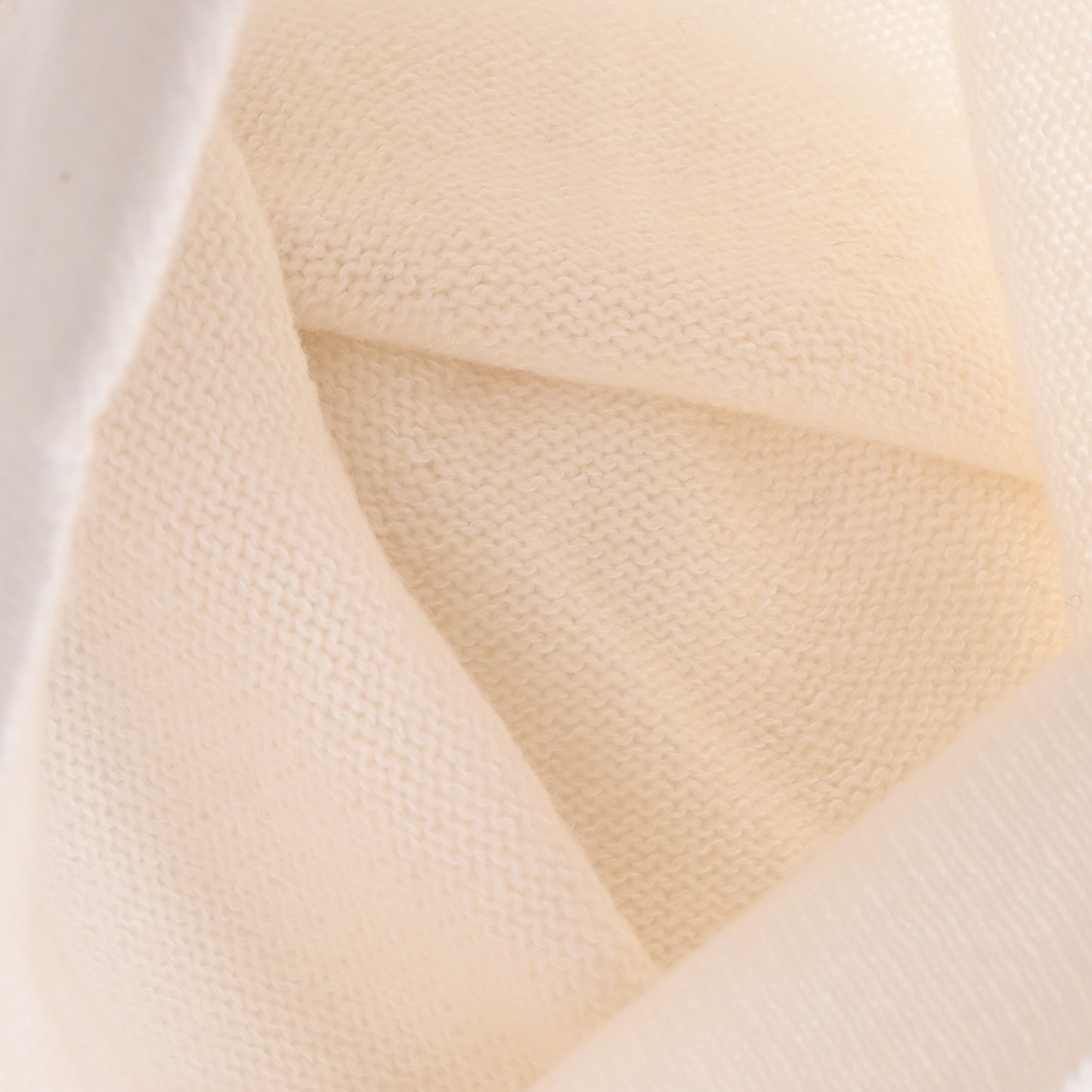 Cashmere Cotton CC Beanie Hat White