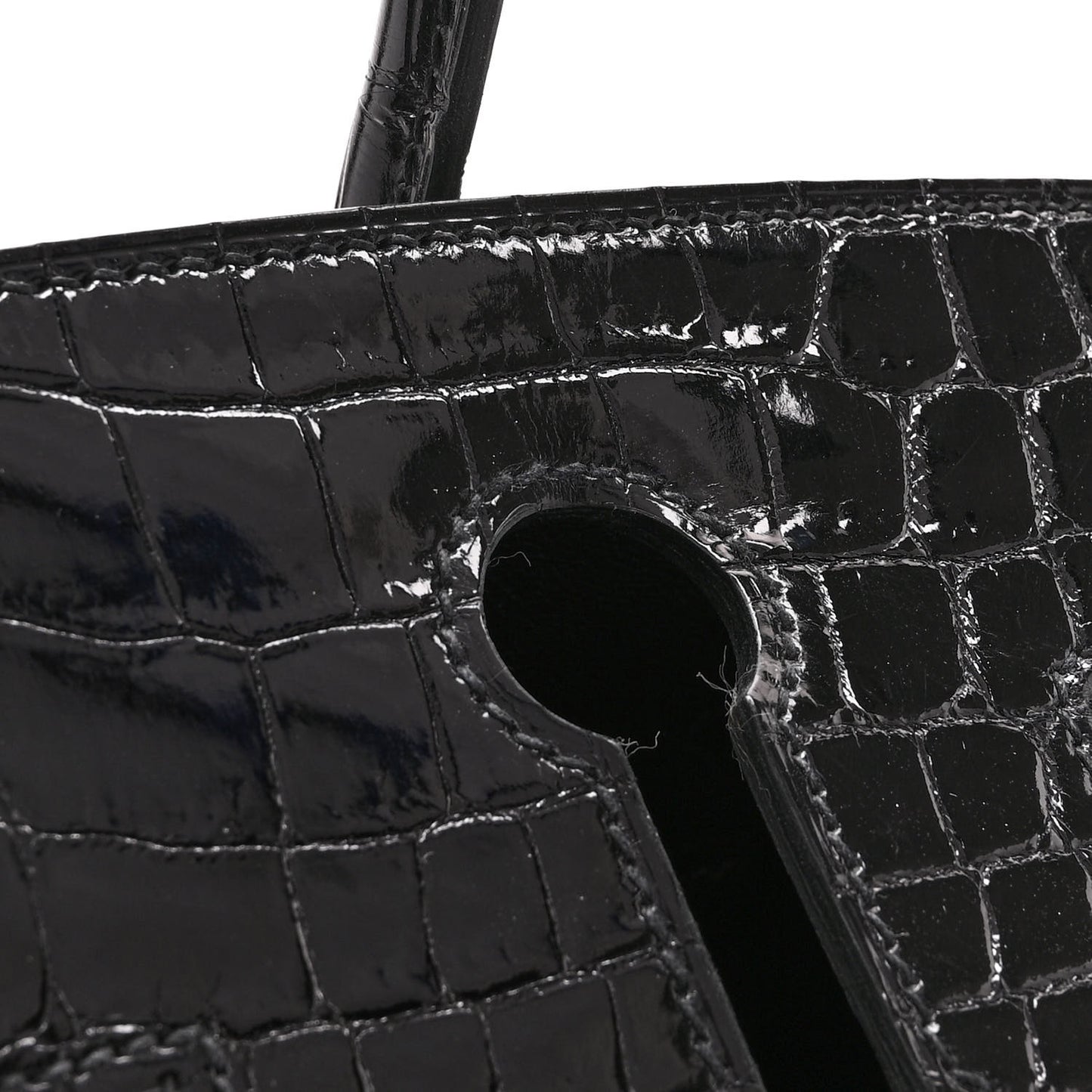 Shiny Niloticus Crocodile Birkin 30 Black