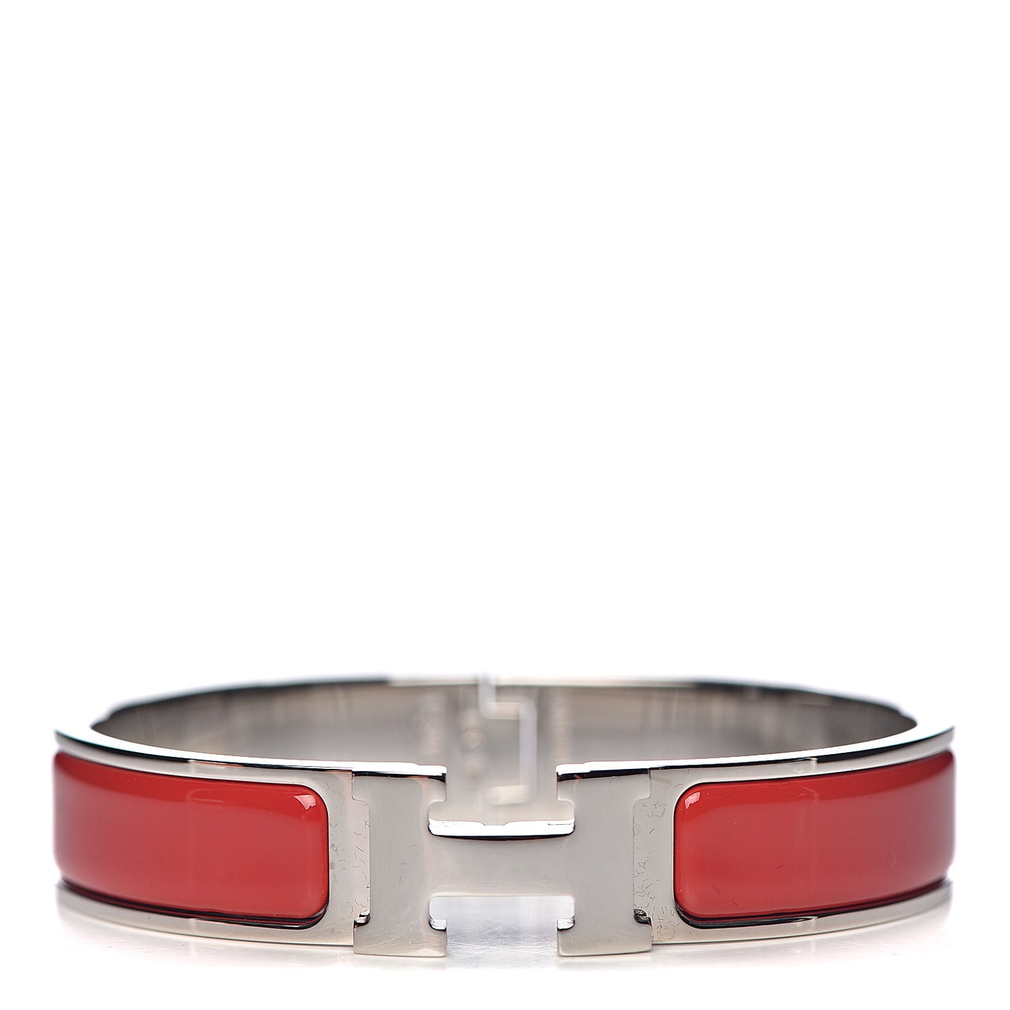 Enamel Narrow Clic Clac H Bracelet PM Red