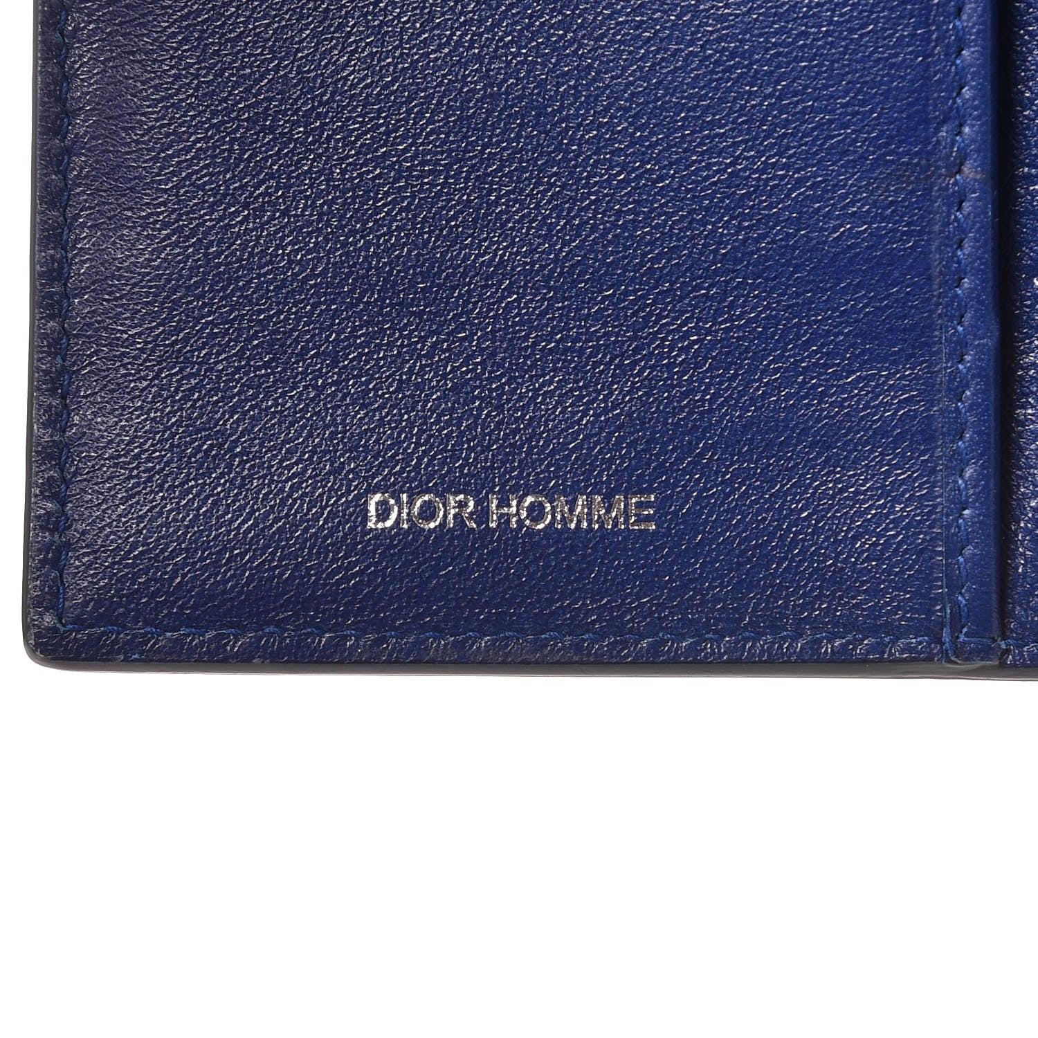Christian Dior HOMME Calfskin Ribbed Wallet Black 6 of 8