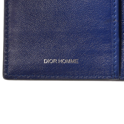 Christian Dior HOMME Calfskin Ribbed Wallet Black 6 of 8