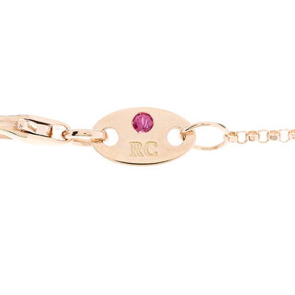 Roberto Coin 18K Rose Gold Diamond Blue Titanium Small Venetian Princess Flower Pendant Necklace 4 of 6