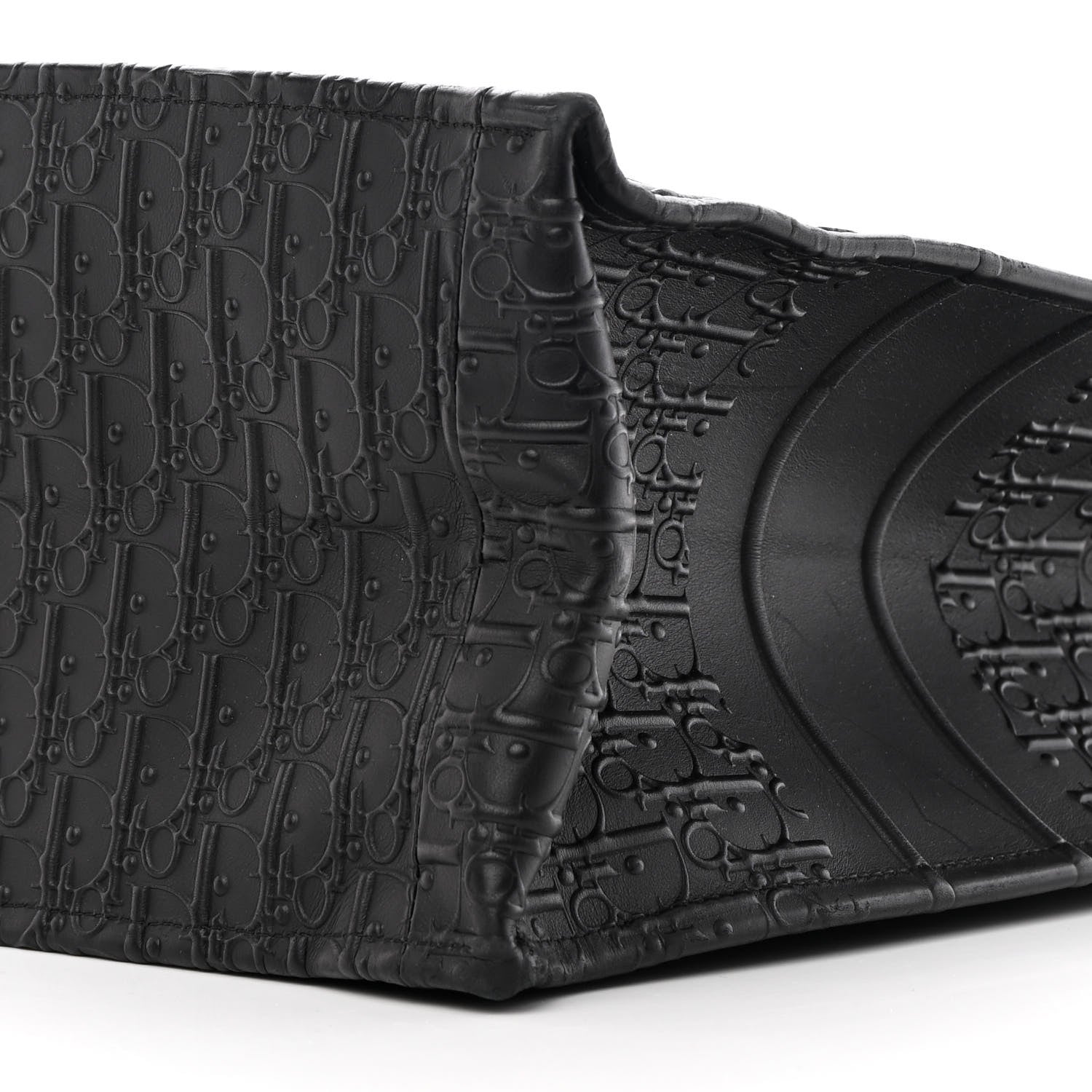 Christian Dior Oblique Calfskin Embossed Large Book Tote Black 10 of 17