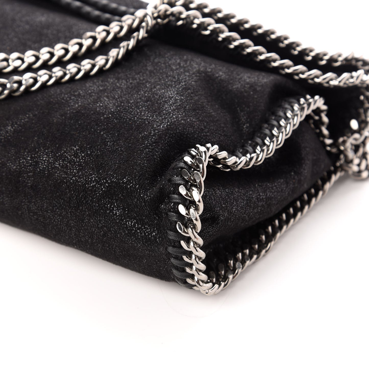Shaggy Deer Falabella Fold Over Tote Black