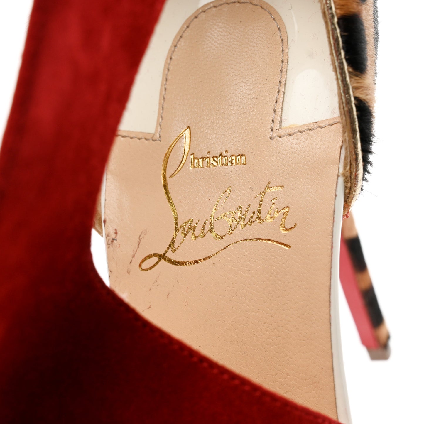 Veau Velours Pony Hair Ferme Rouge 100 Pumps 40.5 Rougissime