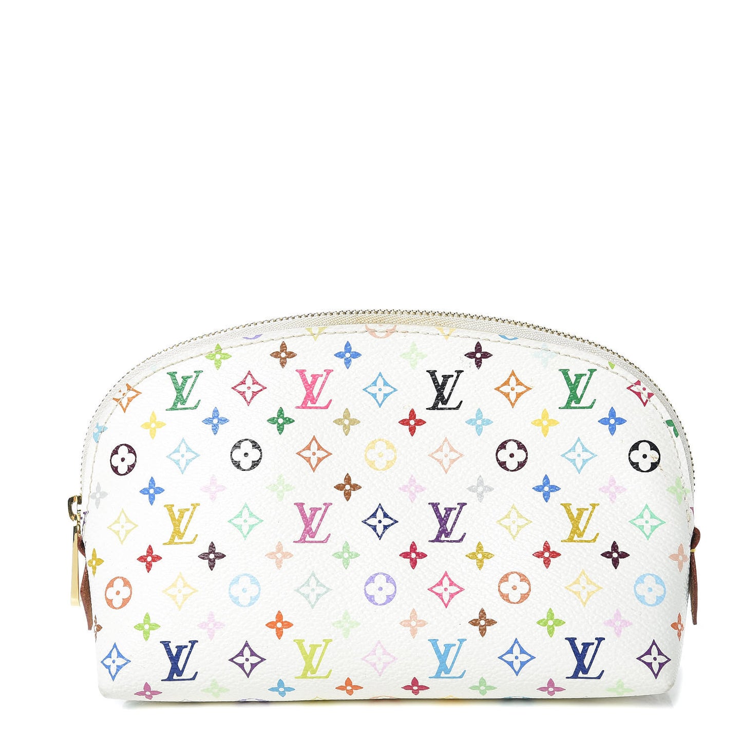 Monogram Multicolor Cosmetic Pouch White Litchi