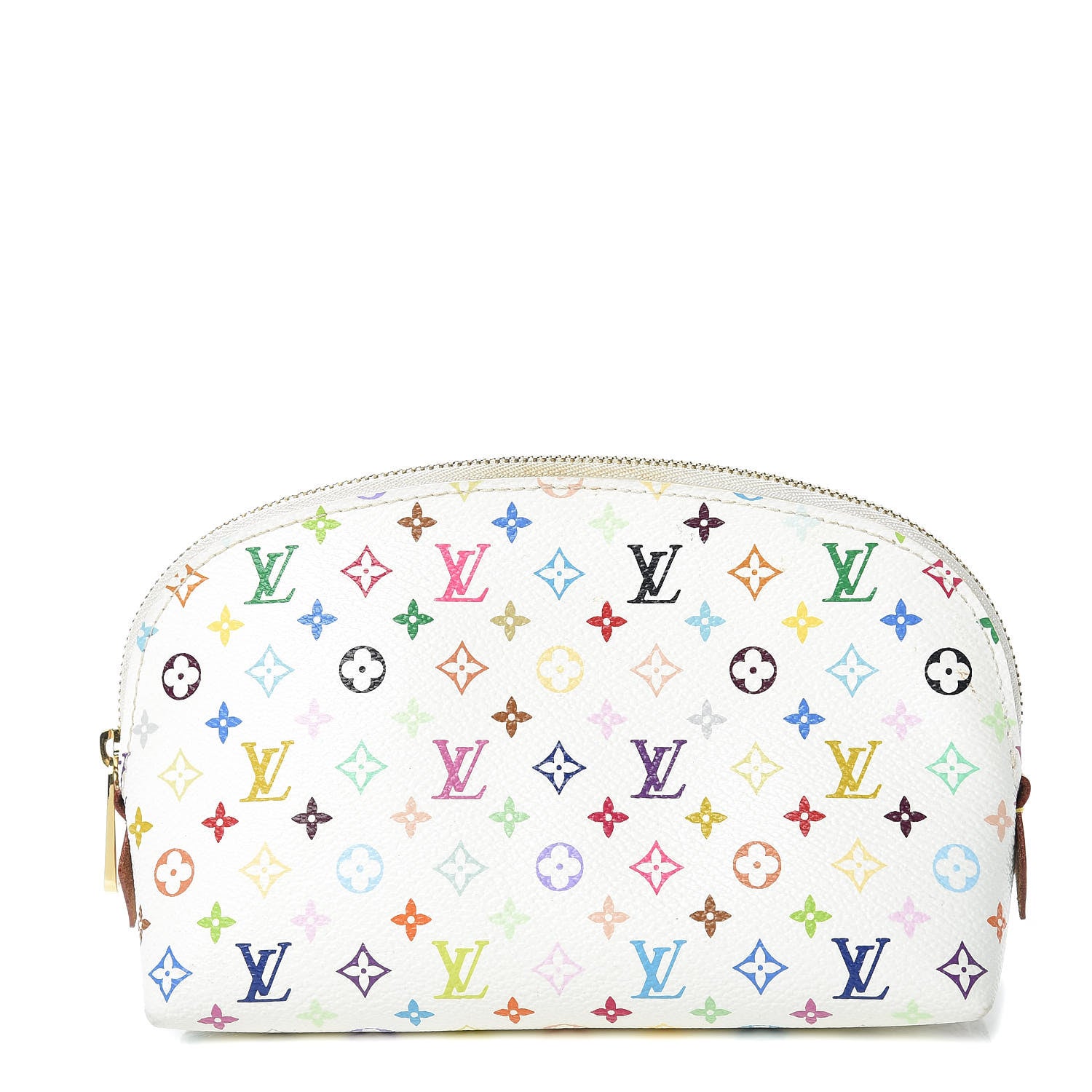 Louis Vuitton Monogram Multicolor Cosmetic Pouch White Litchi 1 of 10