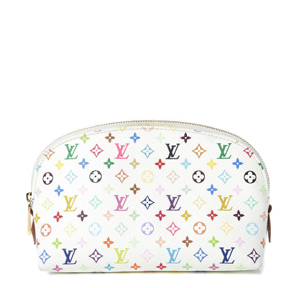 Louis Vuitton Monogram Multicolor Cosmetic Pouch White Litchi 1 of 10