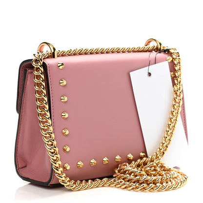 Gucci Calfskin Studded Small Padlock Shoulder Bag Carmine Rose 3 of 10