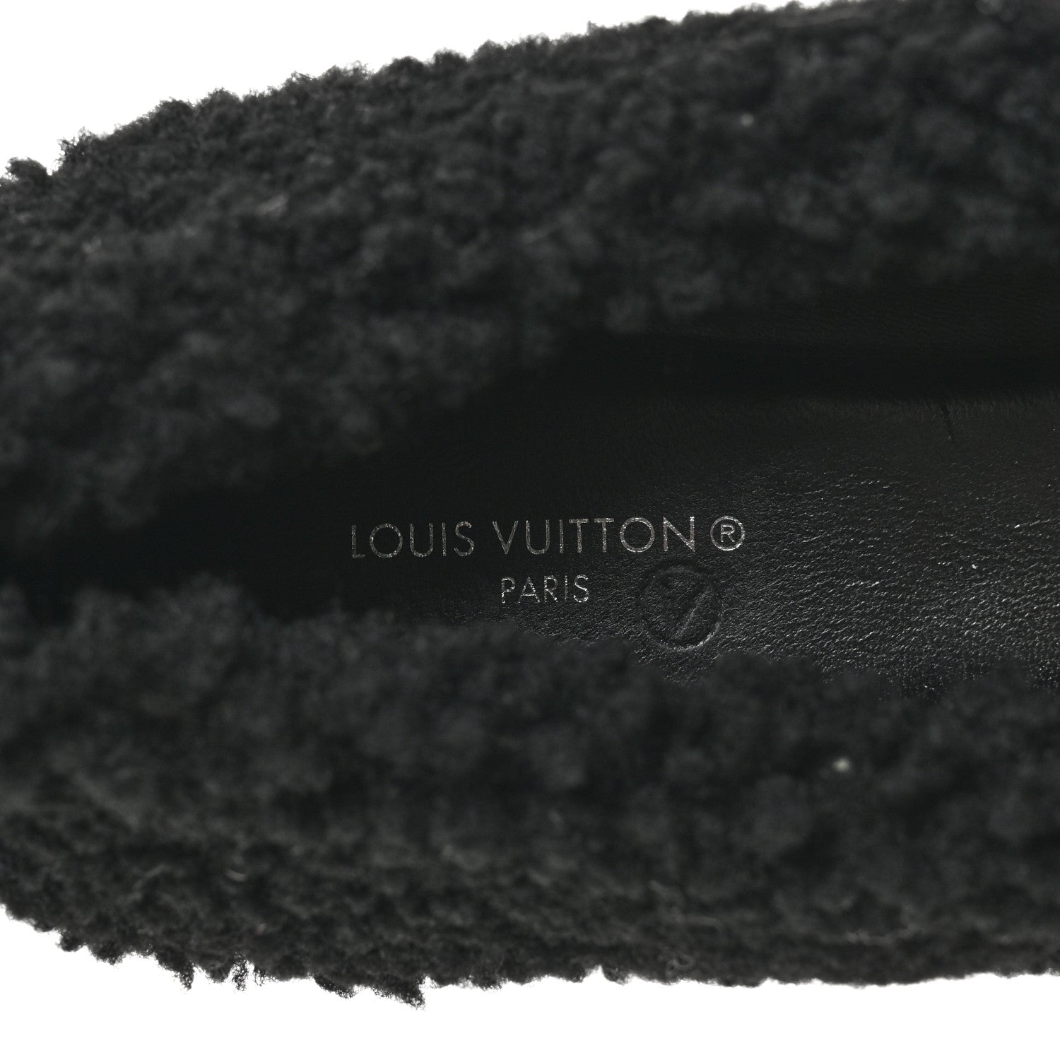 Louis Vuitton Shearling Popi Ballerina Flats 40 Black 6 of 9
