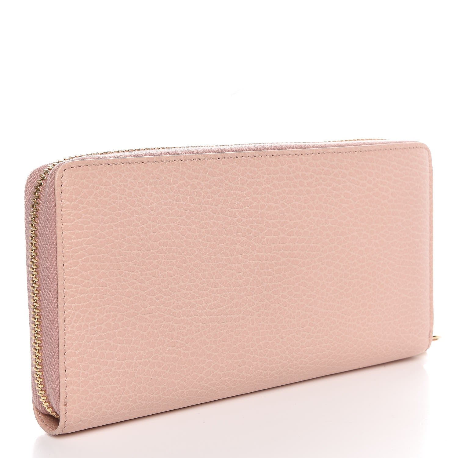 Gucci Dollar Calfskin GG Marmont Zip Around Wallet Perfect Pink 3 of 8